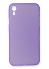 Newface iPhone XR Kılıf PP Ultra İnce Kapak - Mor