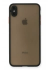 Newface iPhone XS Max Kılıf Montreal Silikon Kapak - Siyah
