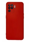 Newface Oppo Reno 5 Lite Kılıf Nano içi Kadife Silikon - Kırmızı