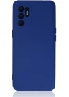 Newface Oppo Reno 6 Kılıf Nano içi Kadife Silikon - Mavi
