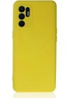 Newface Oppo Reno 6 Kılıf Nano içi Kadife Silikon - Sarı1