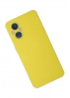 Newface Oppo Reno 7 Lite Kılıf Nano içi Kadife Silikon - Sarı