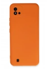 Newface Realme C11 2021 Kılıf Nano içi Kadife Silikon - Turuncu