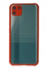 Newface Realme C11 Kılıf Miami Şeffaf Silikon - Kırmızı