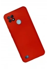 Newface Realme C21 Kılıf Nano içi Kadife Silikon - Kırmızı