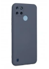 Newface Realme C25Y Kılıf Nano içi Kadife Silikon - Gri