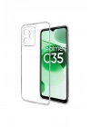 Newface Realme C35 Kılıf Lüx Şeffaf Silikon