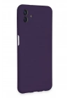 Newface Samsung Galaxy A04E Kılıf Nano içi Kadife Silikon - Mor
