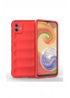 Newface Samsung Galaxy A04E Kılıf Optimum Silikon - Kırmızı