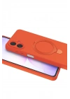 Newface Samsung Galaxy A07 4G Regal Magsafe Standlı Kapak - Turuncu