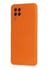 Newface Samsung Galaxy A22 Kılıf Nano içi Kadife Silikon - Turuncu