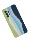 Newface Samsung Galaxy A53 5G Kılıf Ebruli Lansman Silikon - Yeşil-Koyu Yeşil