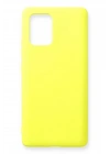 Newface Samsung Galaxy A91 / S10 Lite Kılıf Nano içi Kadife Silikon - Sarı