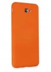 Newface Samsung Galaxy J7 Prime Kılıf Nano içi Kadife Silikon - Turuncu