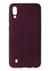 Newface Samsung Galaxy M10 Kılıf First Silikon - Mürdüm