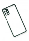 Newface Samsung Galaxy M51 Kılıf Miami Şeffaf Silikon - Koyu Yeşil