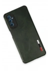 Newface Samsung Galaxy M52 5G Kılıf Loop Deri Silikon - Yeşil