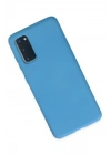 Newface Samsung Galaxy S20 Kılıf Nano içi Kadife Silikon - Mavi