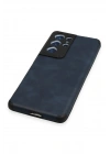 Newface Samsung Galaxy S21 Ultra Kılıf Loop Deri Silikon - Lacivert