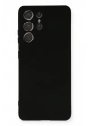 Newface Samsung Galaxy S21 Ultra Kılıf Nano içi Kadife Silikon - Siyah
