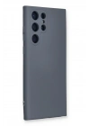 Newface Samsung Galaxy S22 Ultra Kılıf Nano içi Kadife Silikon - Gri