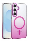 Newface Samsung Galaxy S23 FE Glossy Magsafe Kapak - Mor