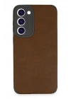 Newface Samsung Galaxy S23 Plus Kılıf Loop Deri Silikon - Kahverengi