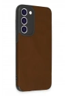 Newface Samsung Galaxy S23 Plus Kılıf Loop Deri Silikon - Kahverengi