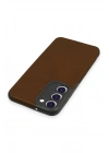 Newface Samsung Galaxy S23 Plus Kılıf Loop Deri Silikon - Kahverengi
