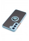 Newface Samsung Galaxy S23 Plus Kılıf Montreal Yüzüklü Silikon Kapak - Buz Mavi