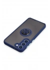 Newface Samsung Galaxy S23 Plus Kılıf Montreal Yüzüklü Silikon Kapak - Lacivert