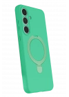 Newface Samsung Galaxy S24 FE Regal Magsafe Standlı Kapak - Yeşil