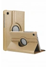 Newface Samsung Galaxy Tab A11 360 Tablet Deri Kılıf - Gold
