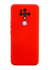 Newface Tecno Camon 16 Kılıf Nano içi Kadife Silikon - Kırmızı