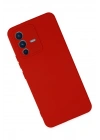 Newface Vivo V23 5G Kılıf Nano içi Kadife Silikon - Kırmızı