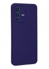 Newface Vivo V23 5G Kılıf Nano içi Kadife Silikon - Mor