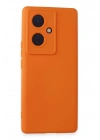Newface Vivo V29 Lite Kılıf Nano içi Kadife Silikon - Turuncu