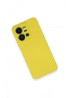 Newface Vivo Y35 Kılıf Nano içi Kadife Silikon - Sarı