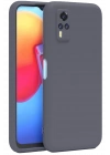 Newface Vivo Y53S Kılıf Nano içi Kadife Silikon - Gri