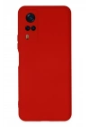 Newface Vivo Y53S Kılıf Nano içi Kadife Silikon - Kırmızı