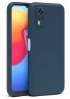 Newface Vivo Y53S Kılıf Nano içi Kadife Silikon - Lacivert