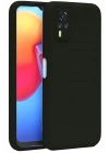 Newface Vivo Y53S Kılıf Nano içi Kadife Silikon - Siyah