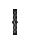 Newface Watch 22mm Spor Delikli Kordon - Siyah-Beyaz