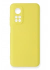 Newface Xiaomi Mi 10T Kılıf Nano içi Kadife Silikon - Sarı