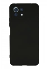 Newface Xiaomi Mİ 11 Lite Kılıf Nano içi Kadife Silikon - Siyah