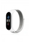 Newface Xiaomi Mi Band 4 Hasırlı Cırtcırtlı Kordon - Beyaz