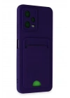 Newface Xiaomi Poco X5 5G Kılıf Kelvin Kartvizitli Silikon - Derin Mor