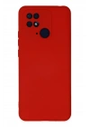 Newface Xiaomi Redmi 10C Kılıf Nano içi Kadife Silikon - Kırmızı