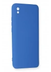 Newface Xiaomi Redmi 9A Kılıf Nano içi Kadife Silikon - Mavi