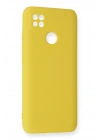 Newface Xiaomi Redmi 9C Kılıf Nano içi Kadife Silikon - Sarı